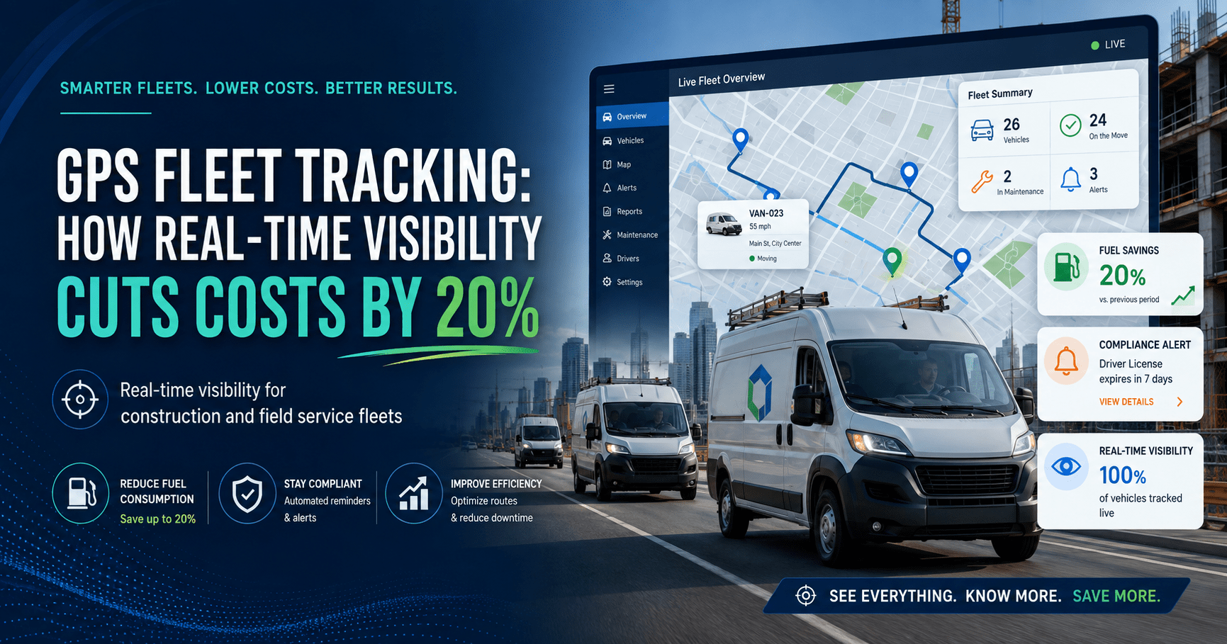 GPS Fleet Tracking: How Real-Time Visibility Cuts Costs by 20%